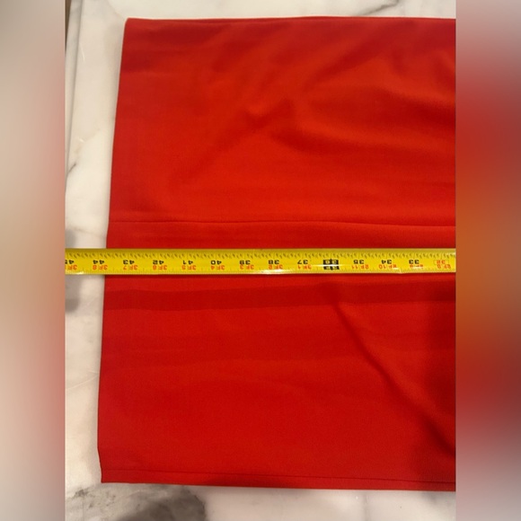 Calvin Klein Scuba Crepe Split Sleeve Sheath Dress in Clay(Red) Size 12 EUC - Picture 9 of 14